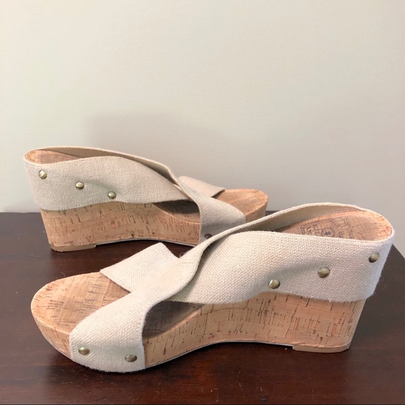 🔴SOLD Lucky Brand Miller Platform Wedge Sandals - Picture 7 of 8